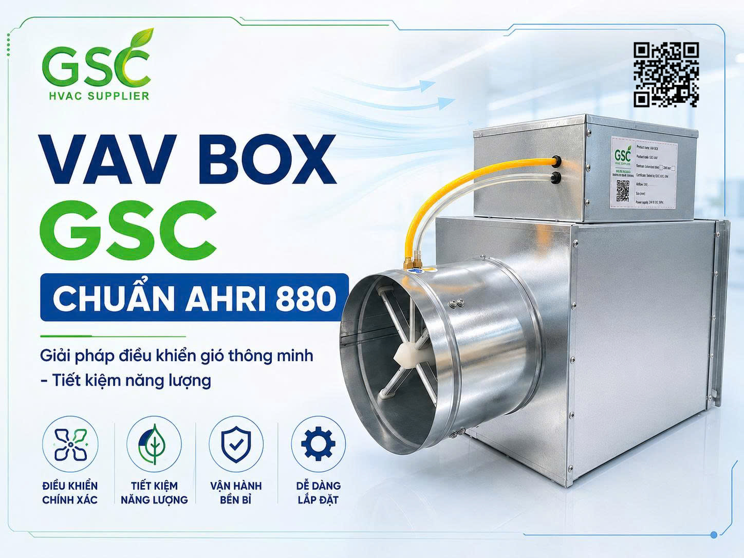 VAV BOX GSC – Giải Pháp Điều Khiển Lưu Lượng Gió Thông Minh & Chính Xác